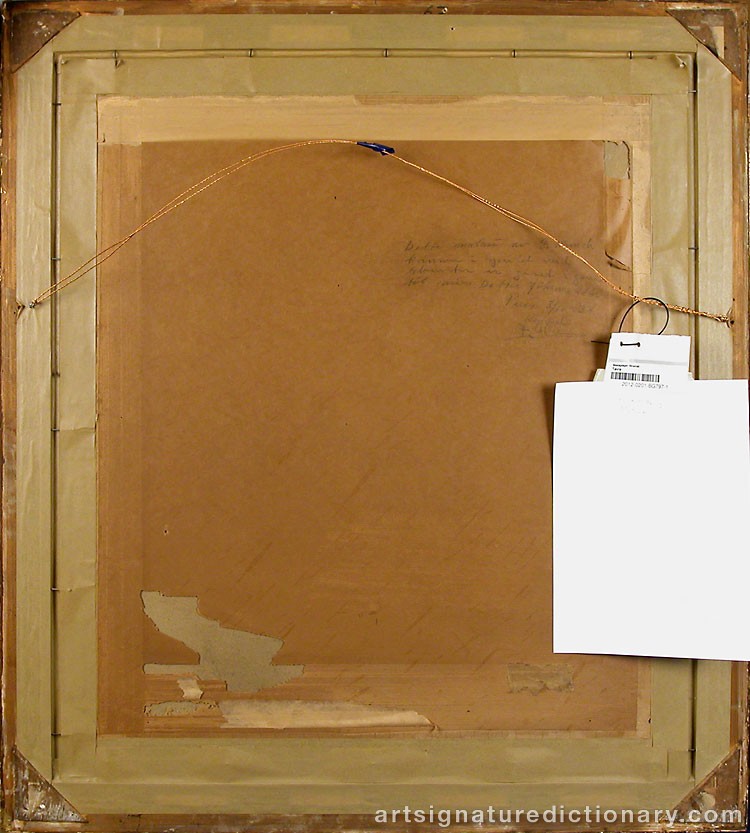 Close-up details showing Edvard MUNCH signature forgery characteristics