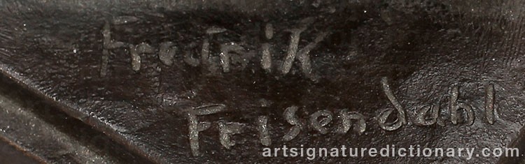 Authentic signature by Fredrik FRISENDAHL on artwork