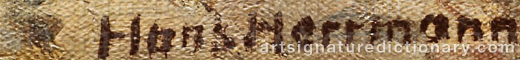 Authentic signature by Hans HERRMANN on Painting/Watercolour artwork