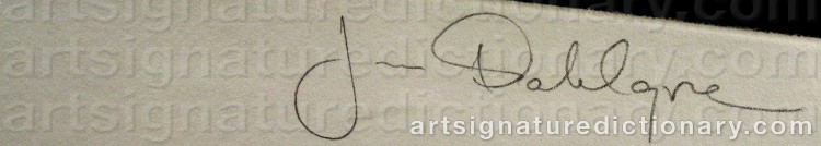 Authentic signature by Jan DAHLGREN on  artwork