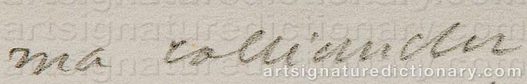 Authentic signature by Ina COLLIANDER on Drawing/Graphic/Print artwork