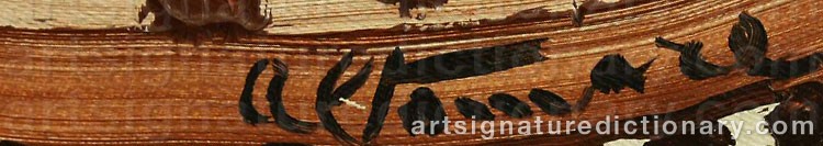 Authentic signature by Aldo ALTOMARE on  artwork