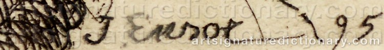 Authentic signature by James ENSOR on artwork