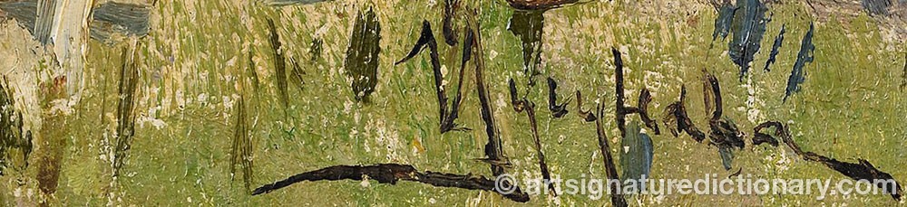 Authentic signature by Ivan Georgovich GUGUNAVA on  artwork