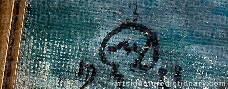 Signature by Mstislav Valerianovich DOBUZHINSKY