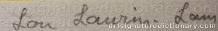 Signature by Lou LAURIN-LAM