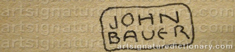 Signature by John BAUER