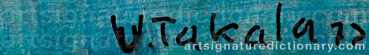 Authentic signature by Veikko TAKALA on artwork