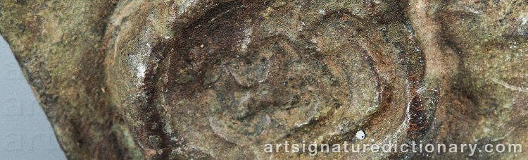 Authentic signature by Kari JUVA on Sculpture artwork