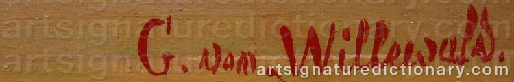 Authentic signature by Bogdan Pavlovich VILLEVALDE on artwork