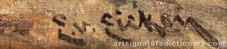 Authentic signature by Elisabeth Von EICKEN on Painting/Watercolour artwork
