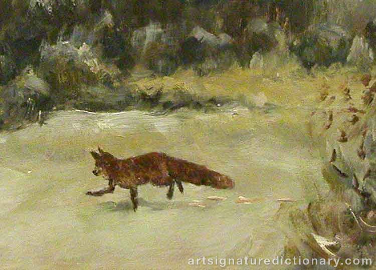 Close-up details showing Lindorm LILJEFORS signature forgery characteristics