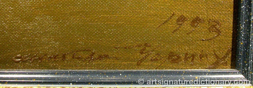 Authentic signature by Anatoliy Vladimirovich CHERNYKH on  artwork