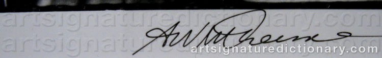Authentic signature by Alfred WERTHEIMER on  artwork