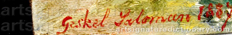 Signature by Geskel SALOMAN