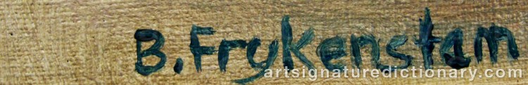 Signature by Börje FRYKENSTAM
