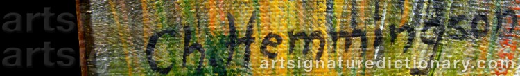 Authentic signature by Charles HEMMINGSON on artwork