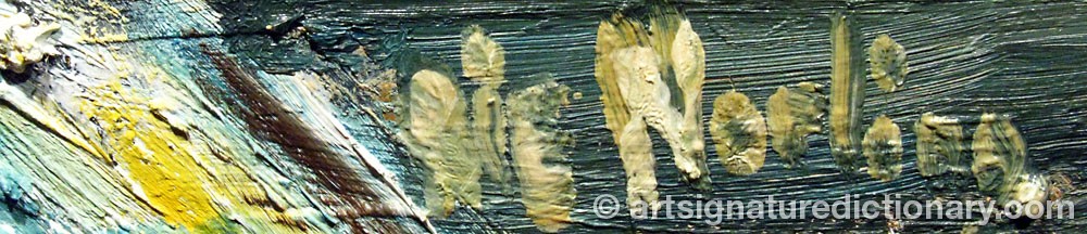 Authentic signature by Bie NORLING on Painting/Watercolour artwork