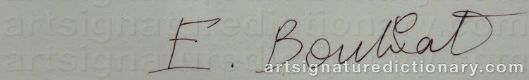 Authentic signature by Édouard BOUBAT on Drawing/Graphic/Print artwork