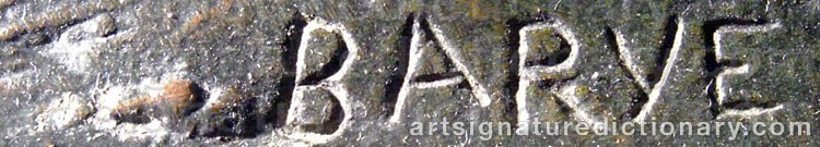 Signature by Antoine-Louis BARYE