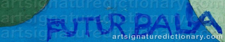 Authentic signature by Giacomo BALLA on artwork