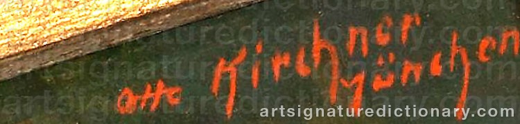 Authentic signature by Otto KIRCHNER on artwork