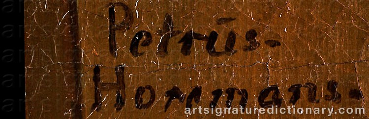 Authentic signature by Pieter Jacob HOREMANS on  artwork