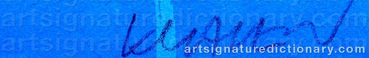 Authentic signature by Peter KLASEN on artwork