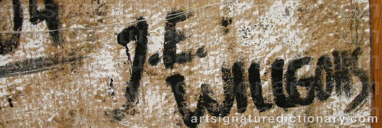 Authentic signature by Jan Erik WILLGOHS on  artwork