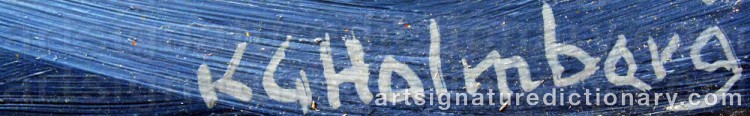 Signature by Karl Gustav HOLMBERG