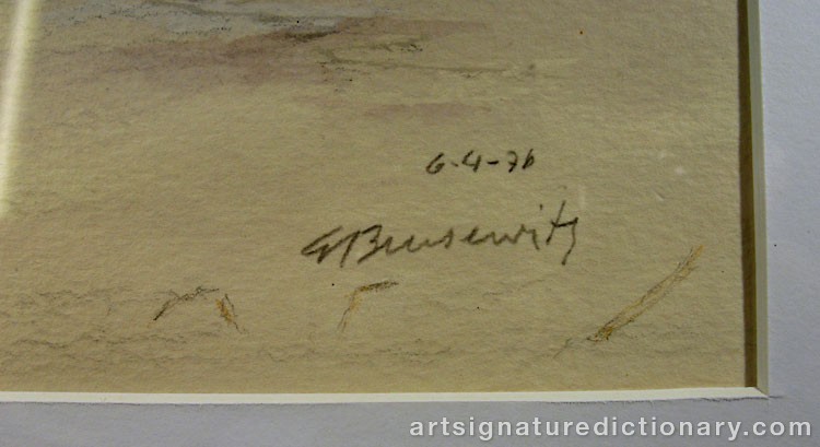 Close-up details showing Gunnar BRUSEWITZ signature forgery characteristics