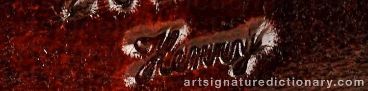 Authentic signature by Henry ‘Henry’ HILLDÈN on Other artwork