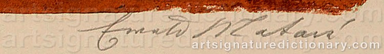 Authentic signature by Ewald MATARÉ on artwork