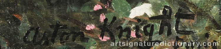 Authentic signature by Louis Aston KNIGHT on Painting/Watercolour artwork