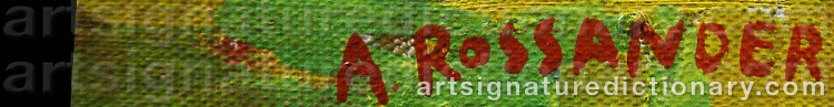 Signature by Armand ROSSANDER