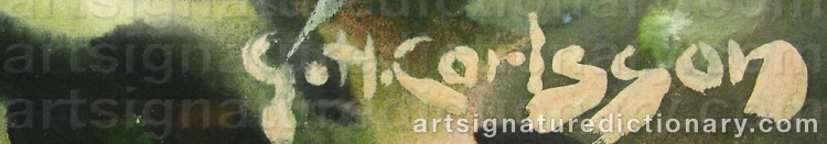 Signature by Gustaf Herbert CARLSSON