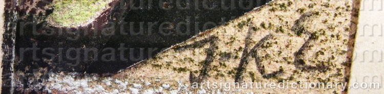 Authentic signature by Ida-Kristina ERIKSSON on artwork