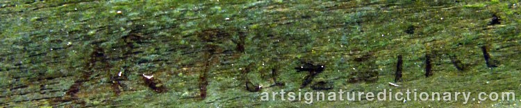 Authentic signature by Norberto PAZZINI on  artwork