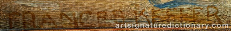 Authentic signature by Frances KEFFER on  artwork