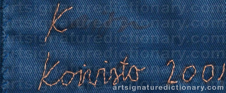Authentic signature by Kaisu KOIVISTO on Other artwork