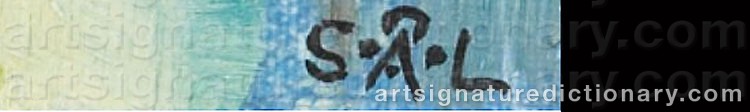Authentic signature by Stig Åke ‘S-Å-L’ LUND on  artwork