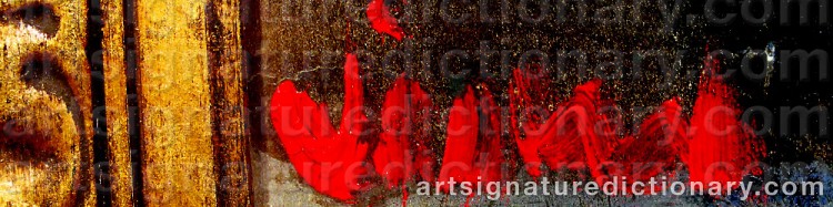 Authentic signature by Sylvain VIGNY on artwork