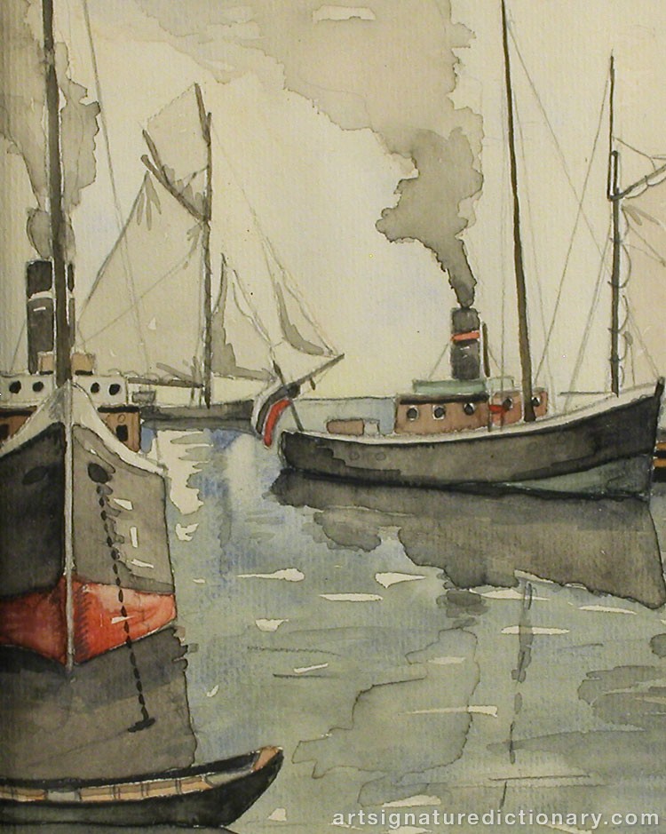 Close-up details showing Oscar KLEINEH signature forgery characteristics