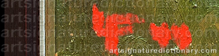 Authentic signature by Lars FROST on Painting/Watercolour artwork