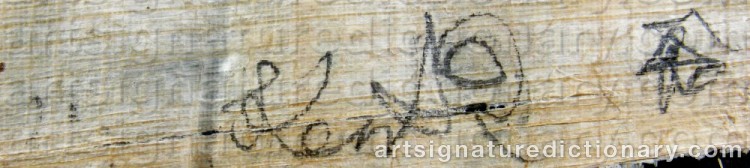 Authentic signature by Kerstin LINDSTRÖM on  artwork