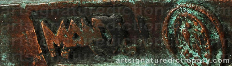 Authentic signature by Peter MANDL on Sculpture artwork