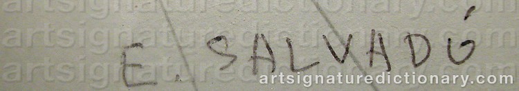 Signature by Ernest SALVADO