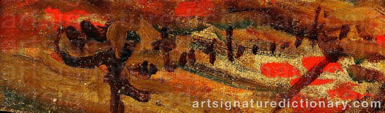 Authentic signature by Vasily Alexandrovich KOTARBINSKY on artwork