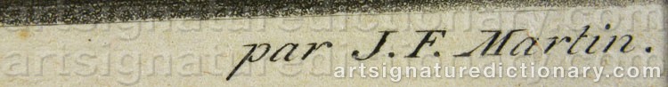 Signature by Johan Fredrik MARTIN