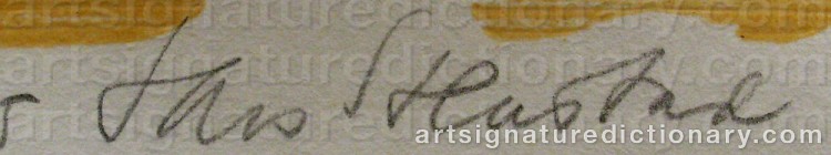 Authentic signature by Lars STENSTAD on artwork